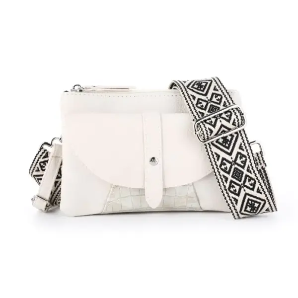 Crossbody Tas met Geborduurde Band - Afbeelding 2