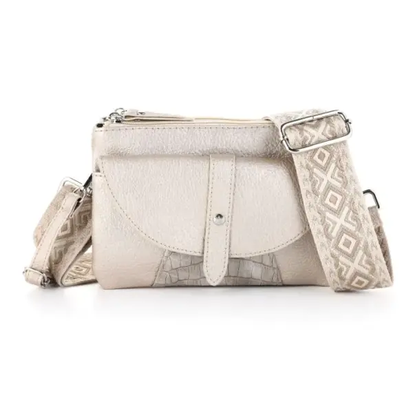 Crossbody Tas met Geborduurde Band - Afbeelding 5