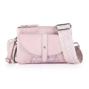 Crossbody Tas met Geborduurde Band