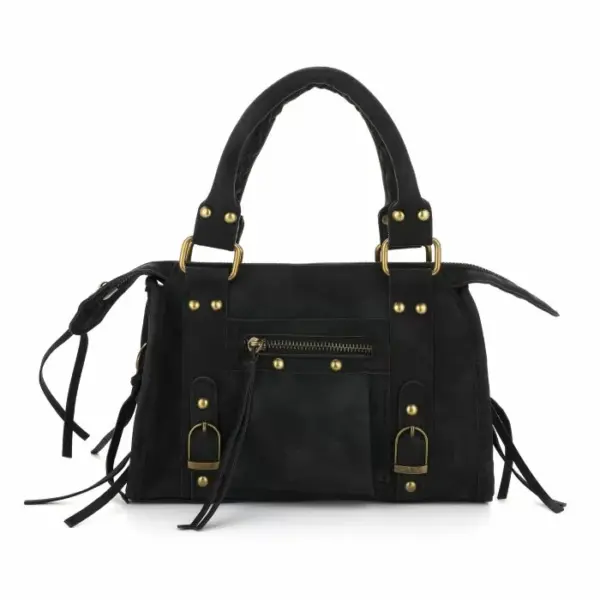 Handtas met Vintage Studs en Ritsdetails