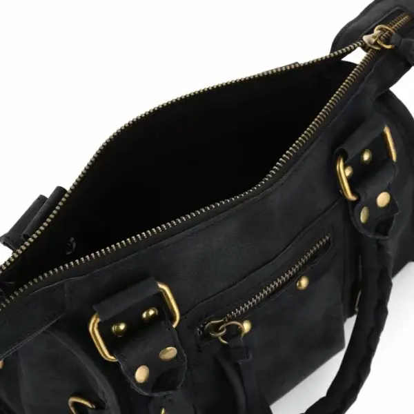 Handtas met Vintage Studs en Ritsdetails - Afbeelding 2
