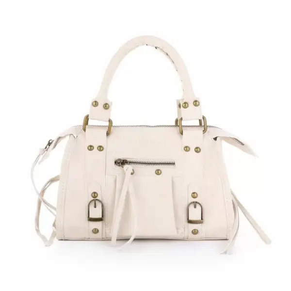 Handtas met Vintage Studs en Ritsdetails - Afbeelding 5