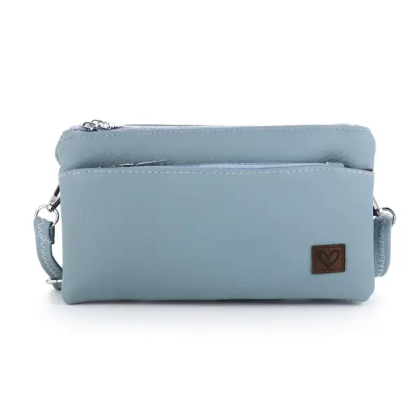 Crossbody Tas met Dubbele Ritsvakken