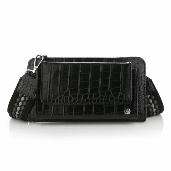 Croco Portemonnee met Luxe Schouderband - Afbeelding 4