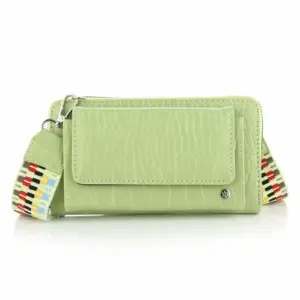 Croco Portemonnee met Luxe Schouderband