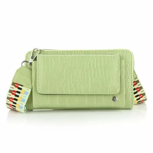 Croco Portemonnee met Luxe Schouderband