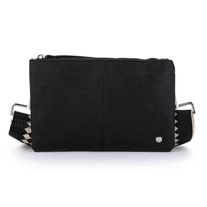 Crossbodytas met brede geweven schouderband - Afbeelding 3
