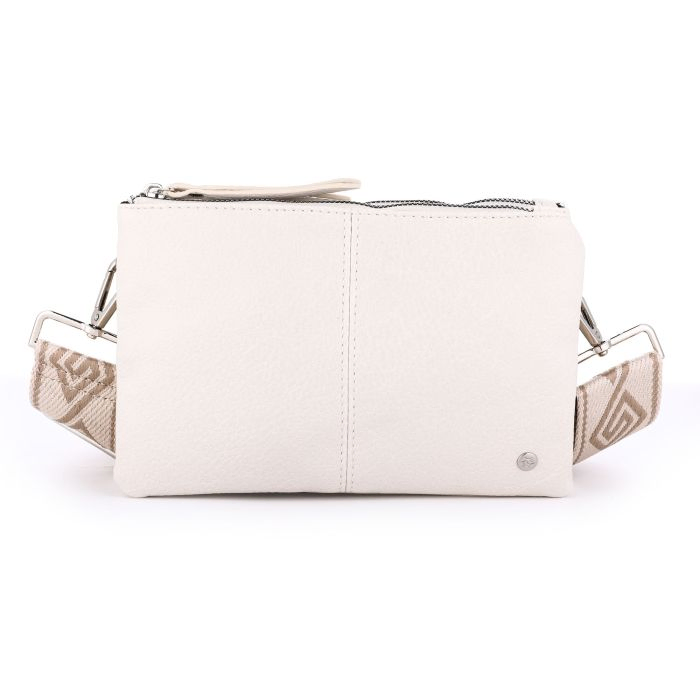 Crossbodytas met brede geweven schouderband - Afbeelding 2
