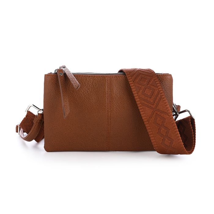 Crossbodytas met brede geweven schouderband - Afbeelding 11