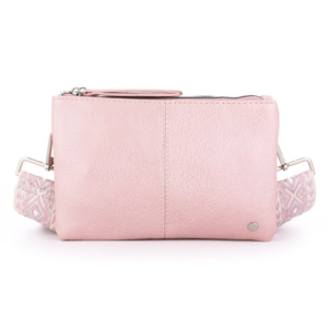 Crossbodytas met brede geweven schouderband
