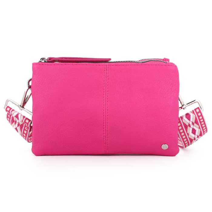 Crossbodytas met brede geweven schouderband - Afbeelding 4